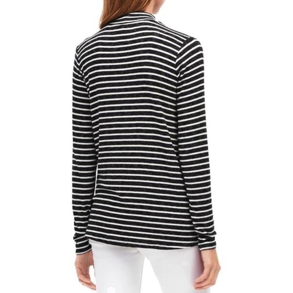Calvin Klein Jeans Striped Cut-Out Mock Neck Top M - Picture 9 of 9